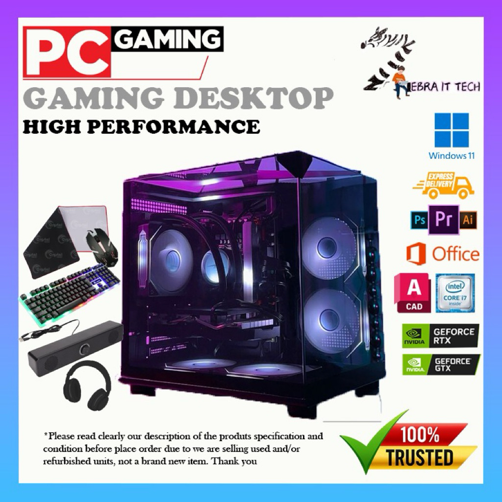 PCU BUDGET DIY GAMING PC DESKTOP / Windows 11 | Shopee Malaysia