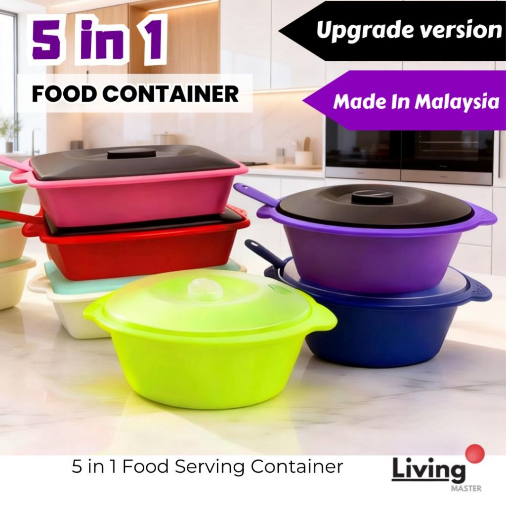 Food Saver Container 5 IN 1 SET Buffet Serving Tray Set with Ladle ...