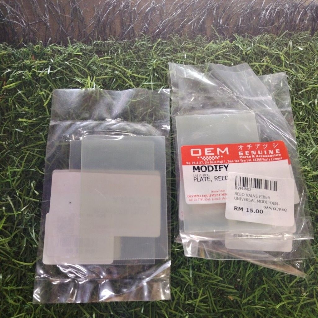 RACING REED VALVE FIBER GUNTING 7.5CM X 4.5CM TEBAL 1MM UNIVERSAL MODI ...