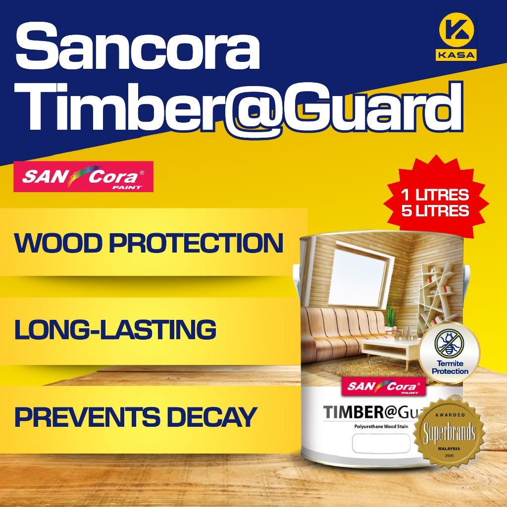 [READY STOCK] Sancora Timber@Guard Wood Shellac 1L/5L Timber Protection ...