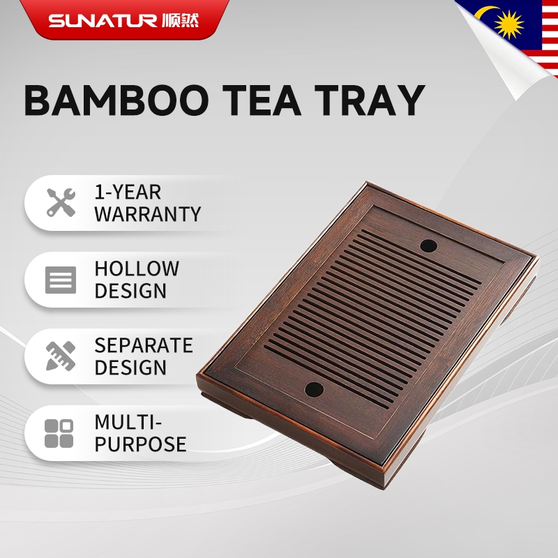Tea Tray Bamboo Drainage Tray Chinese Small Tea Table Teapot Pallet ...