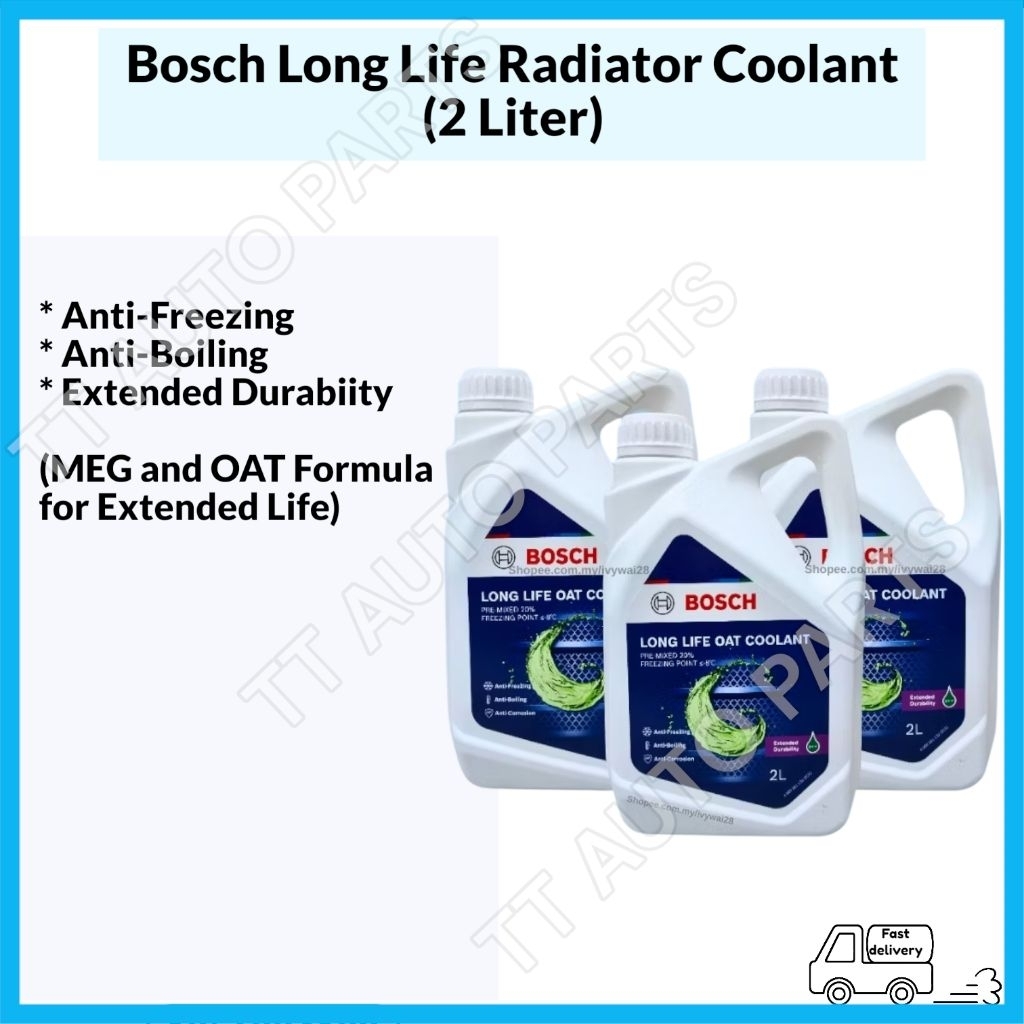 Bosch Long Life Radiator Coolant (2 Liter) OAT Coolant / Red / Green ...