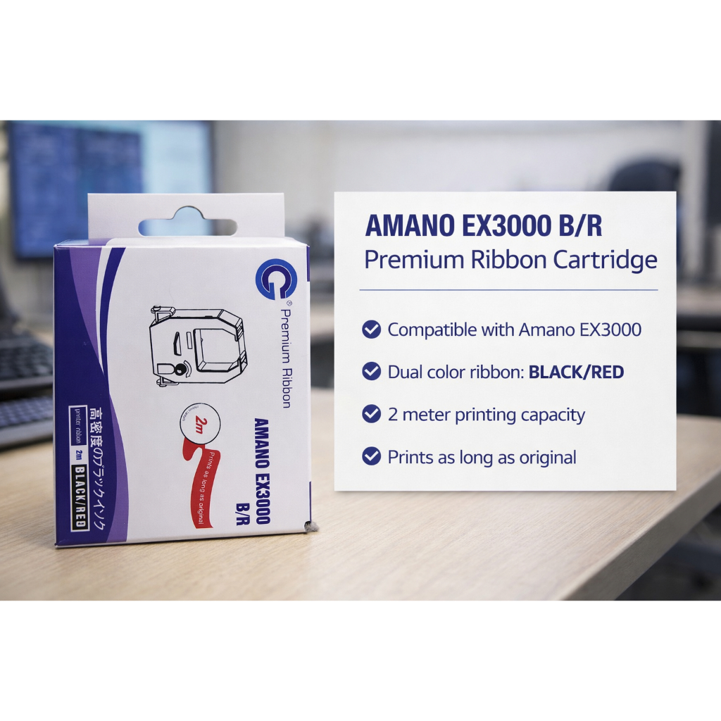 AMANO Time Recorder Ribbon EX3500N EX3000 EX6000 EX6200 EX6400 CE315250 ...