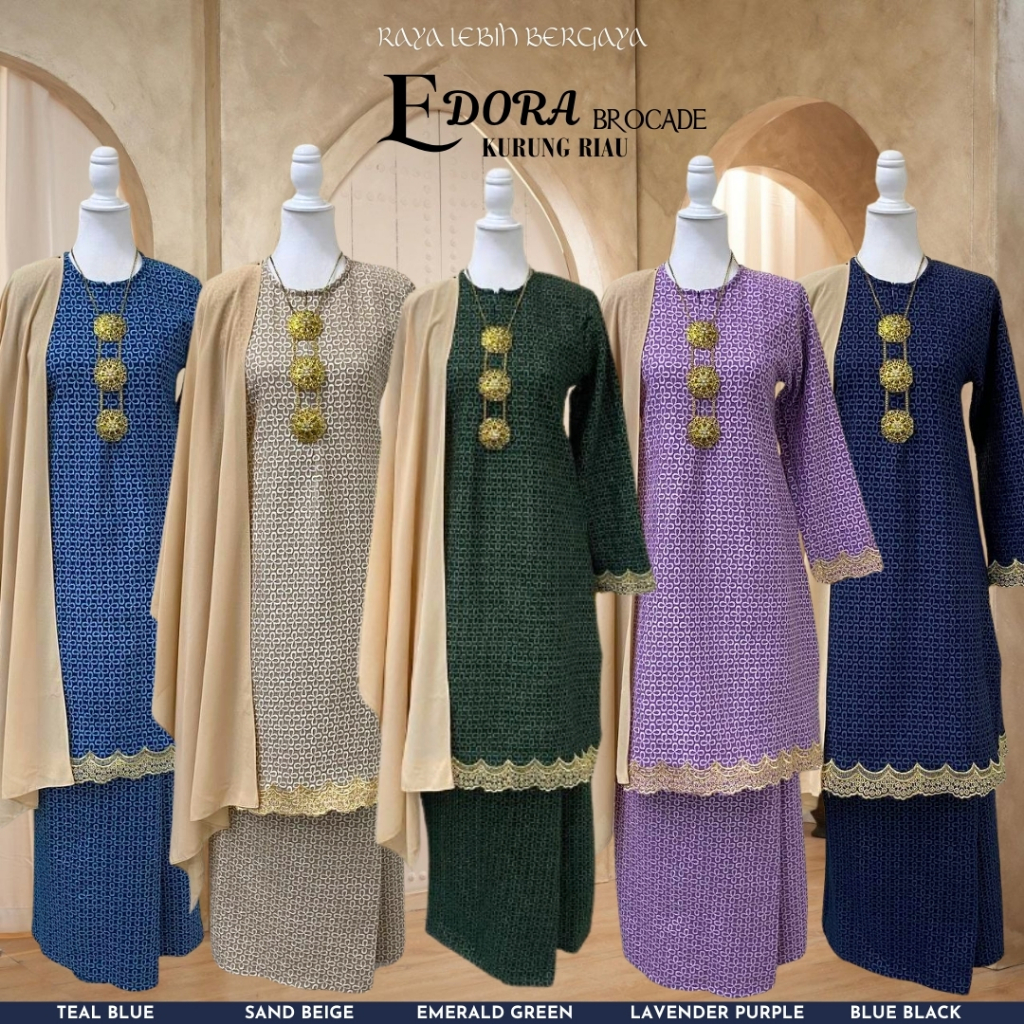 [RAYA EDITION] EDORA BROCADE SULAM KURUNG RIAU | Shopee Malaysia