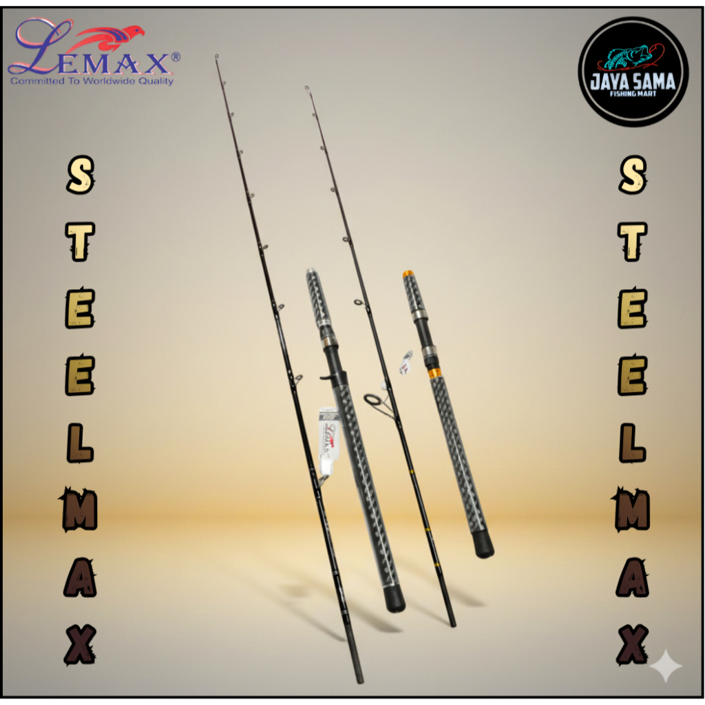 LEMAX Steel Max Solid Jigging & Bottom Spinning Rod – Heavy Duty Big ...