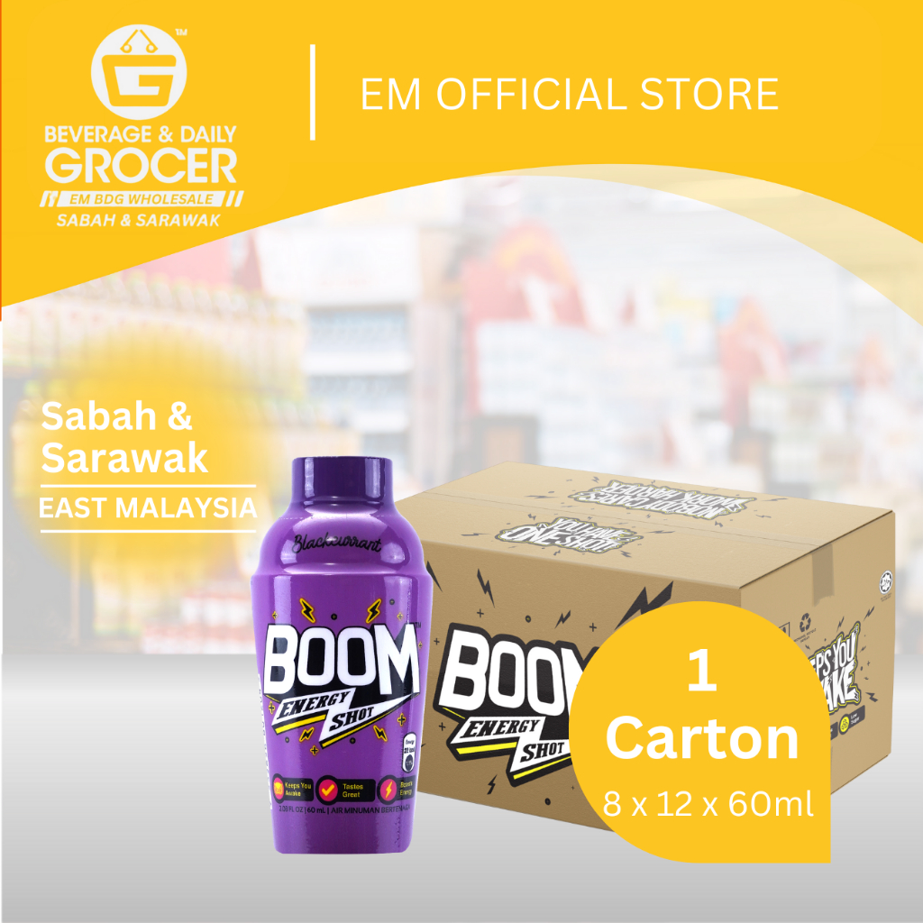 BOOM Energy Shot Blackcurrant (8x12x60ml) | Shopee Malaysia