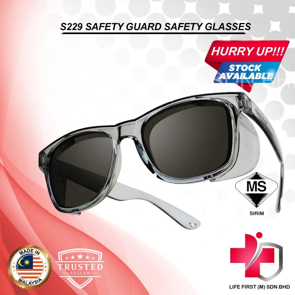 Safety Glasses SATURN X S-229 Transparent Grey Frame with Removeable ...