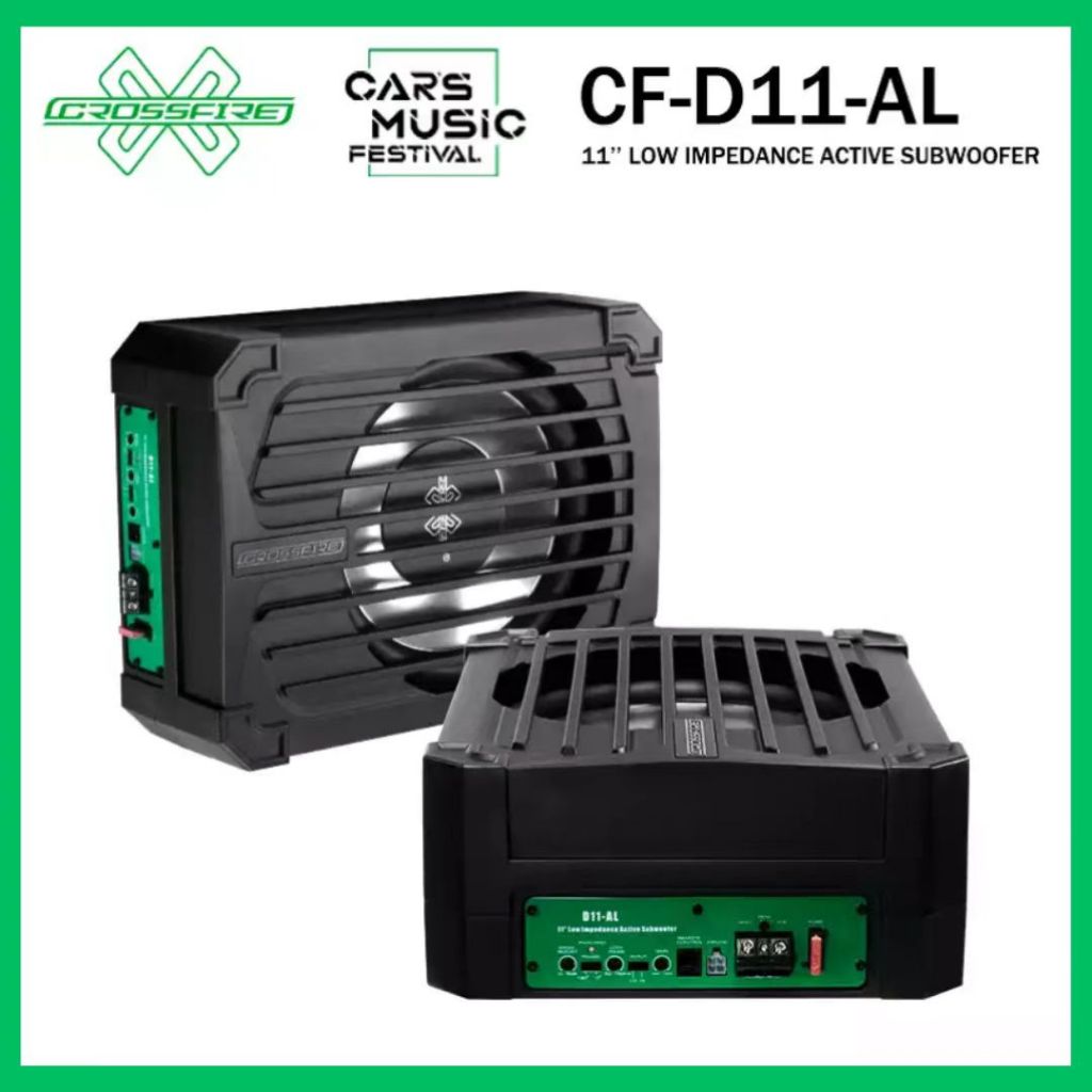 11 Inch Hatchback Car Boot Active Subwoofer 400W RMS Built-In Class D ...