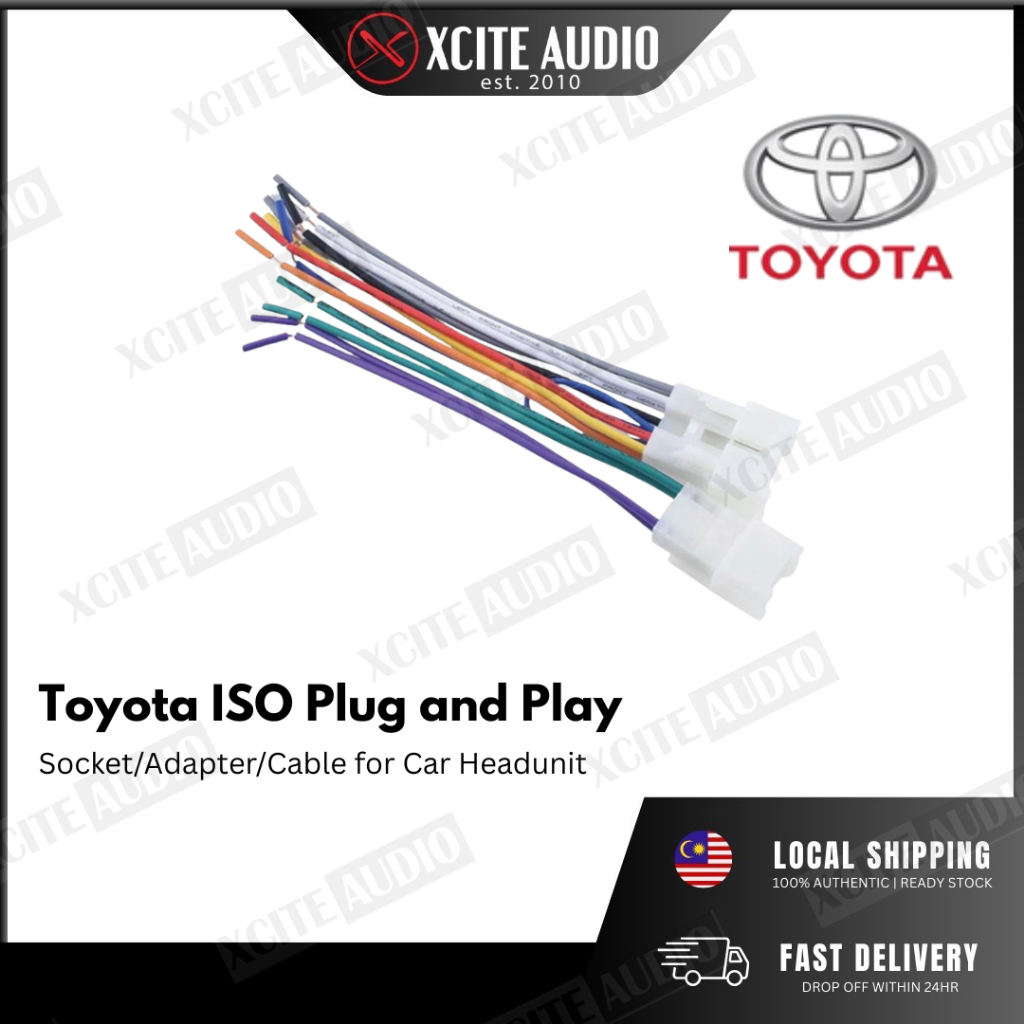 Toyota ISO Plug and Play Socket/Adapter/Cable for Car Headunit | Shopee ...