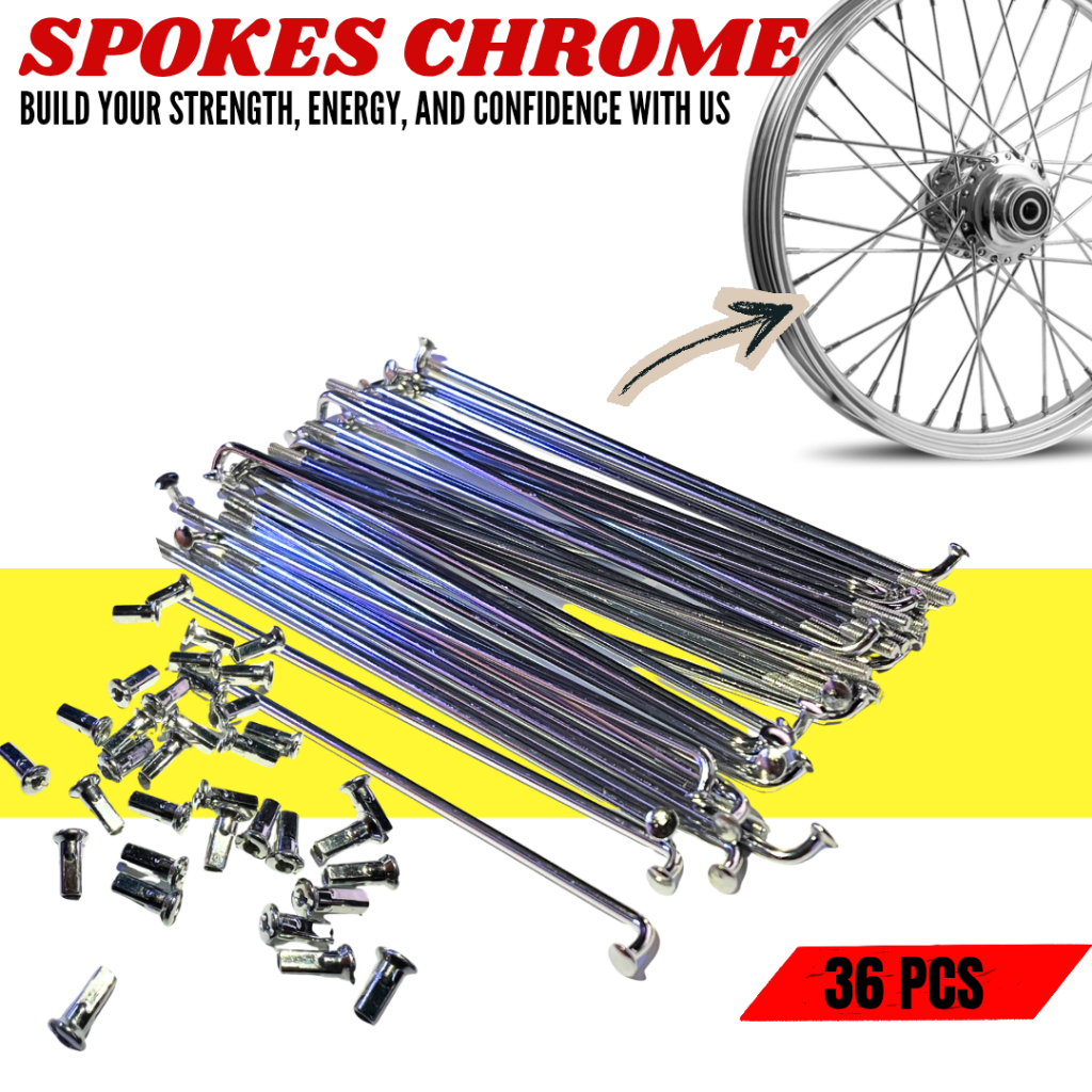 SPOKES SPOKE CHROME ALLOY 100% ORIGINAL LIDI RIM RANTING KRISS SRL110 ...