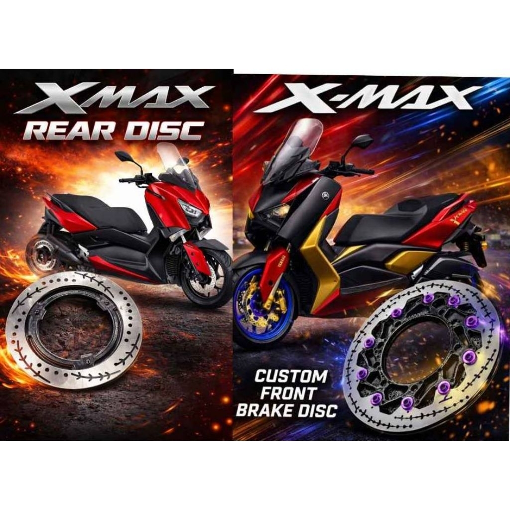 DISC PLATE XMAX250 XMAX300 XMAX V1 XMAX V2 XMAX V3 DISC FRONT & REAR ...