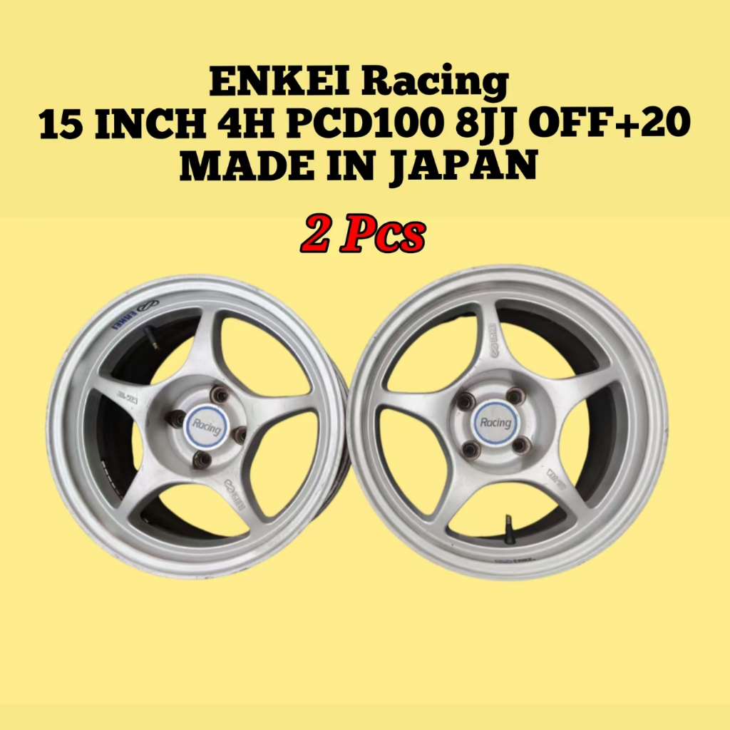 ENKEI Racing Sport Rim 15 INCH 4H PCD100 8JJ Offset+20 / 7JJ