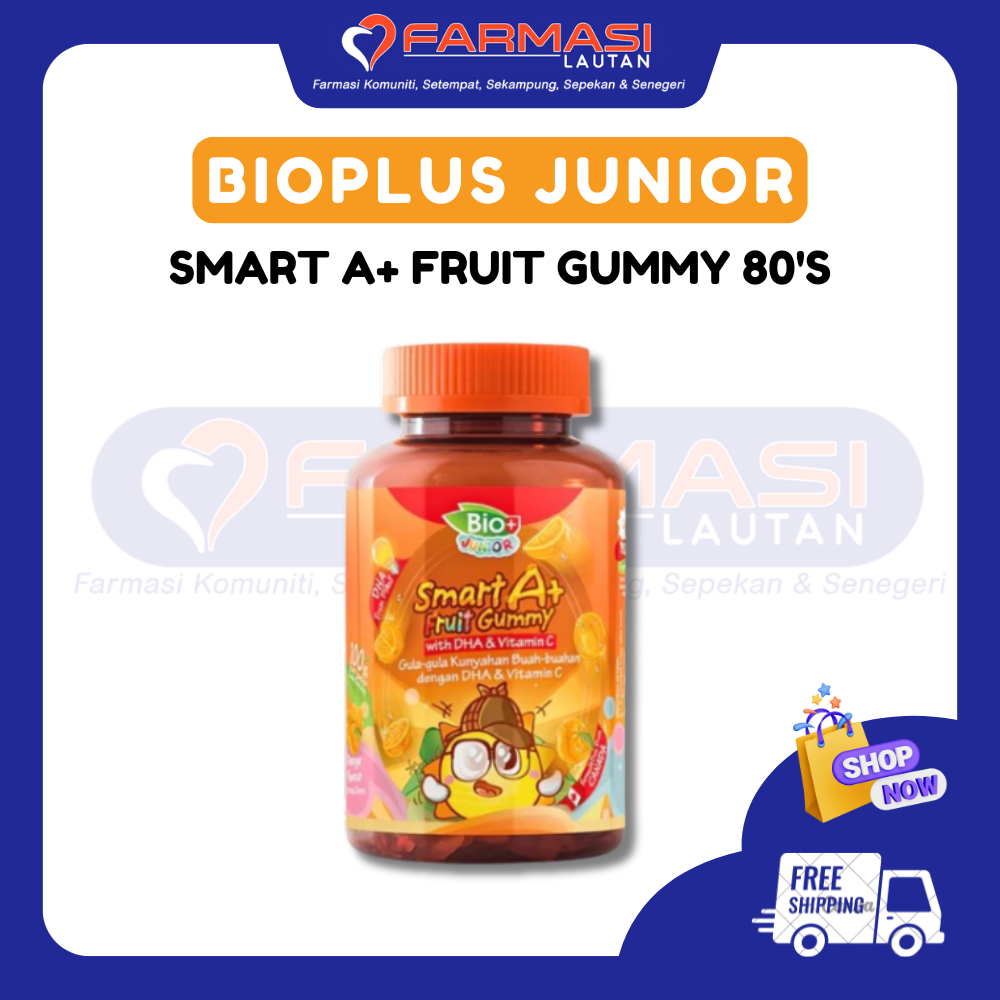 BIOPLUS JUNIOR SMART A+ FRUIT GUMMY 80'S | Shopee Malaysia