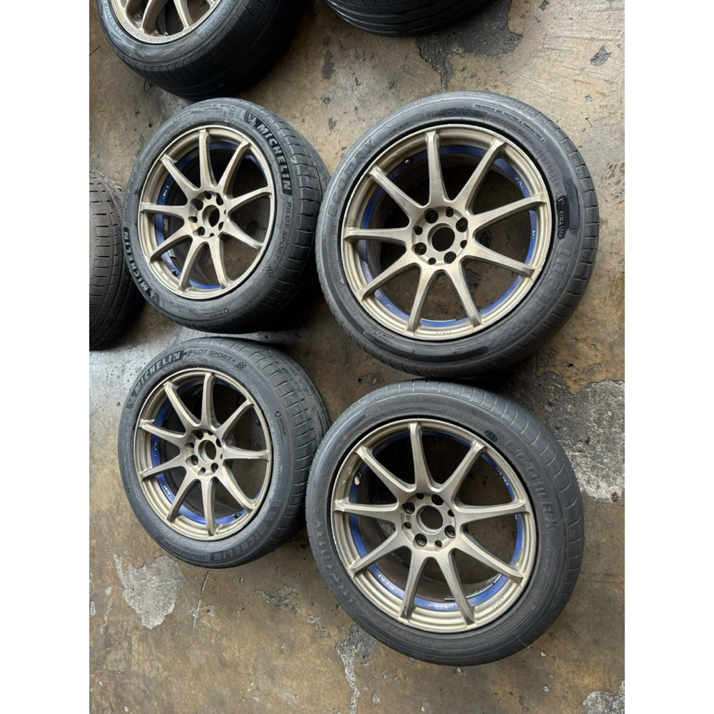 Wedsport SA70 16 Inch 4x100 Sport Rims with Tyres Original Halfcut Made ...