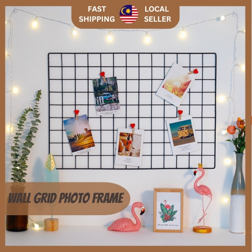 Wall grid Polaroid Frame iron wall grid Frame hanging rack Wall iron ...