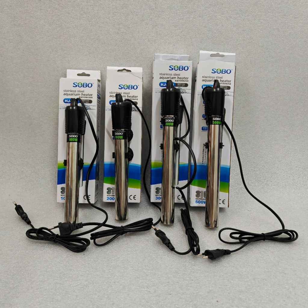 SOBO STAINLESS STEEL AQUARIUM HEATER 加热棒 HJ-100 HJ-200 HJ-300 HJ-500 ...