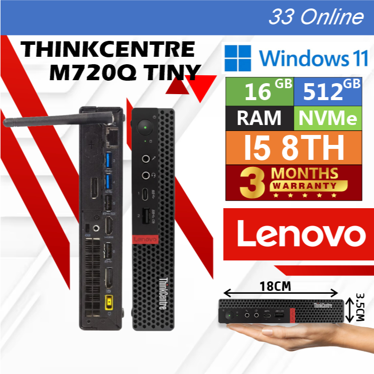 Lenovo ThinkCentre M720q Tiny PC 8GB/16GB 256GB/512GB SSD | Shopee Malaysia