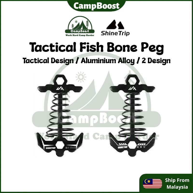 CampBoost SHINETRIP Deck Peg FishBone Fish Bone Deck Carabiner Tarp ...