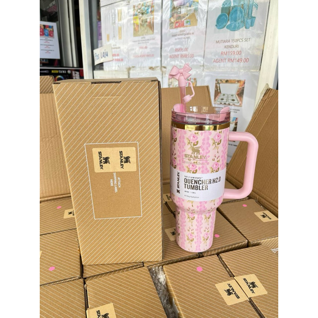 D3606 STANLEY TUMBLER FLOWERY RIBBONS 1.18L 2.0 | Shopee Malaysia