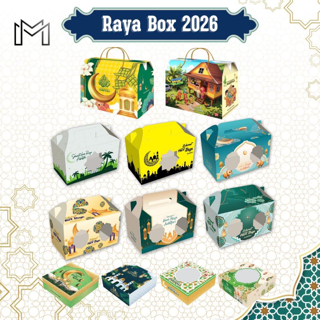 ( New Design 2026 ) Hari Raya Handle Box Gift Box Kotak Hadiah Kotak ...