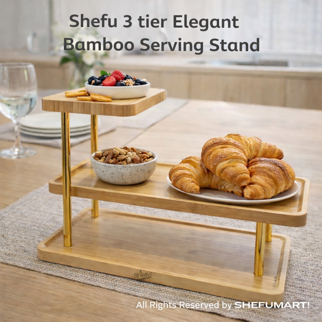 Shefu 3 Tier Solid Wood Pastry Display Stand | Shopee Malaysia