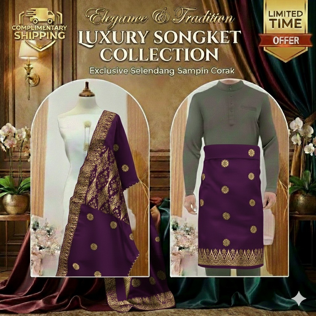 SELENDANG & SAMPIN CORAK | RAYA SPECIAL 2026 | SONGKET COLLECTION ...