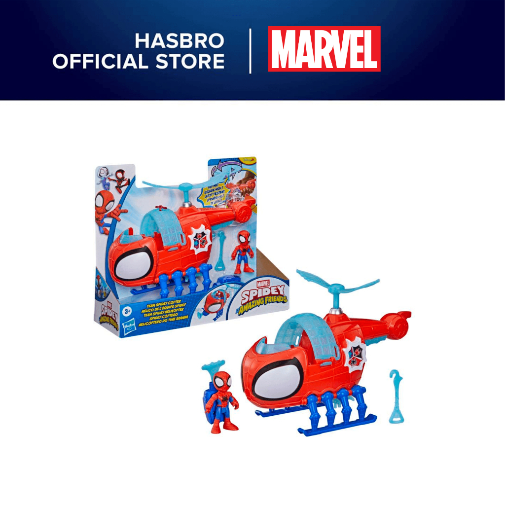 Marvel Spidey and His Amazing Friends Team Spidey Copter, 3” Action ...