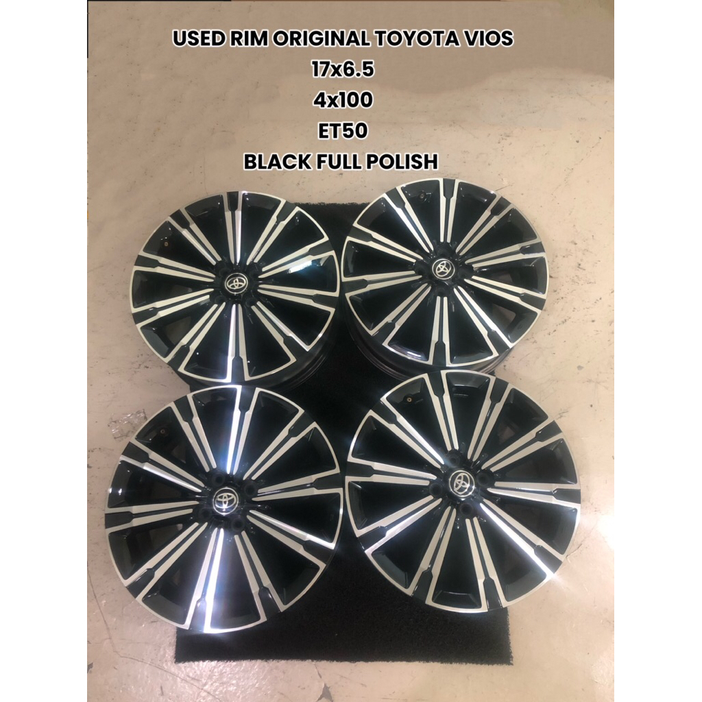 USED RIM ORIGINAL TOYOTA VIOS FOR TOYOTA YARIS MYVI BEZZA AXIA | Shopee ...