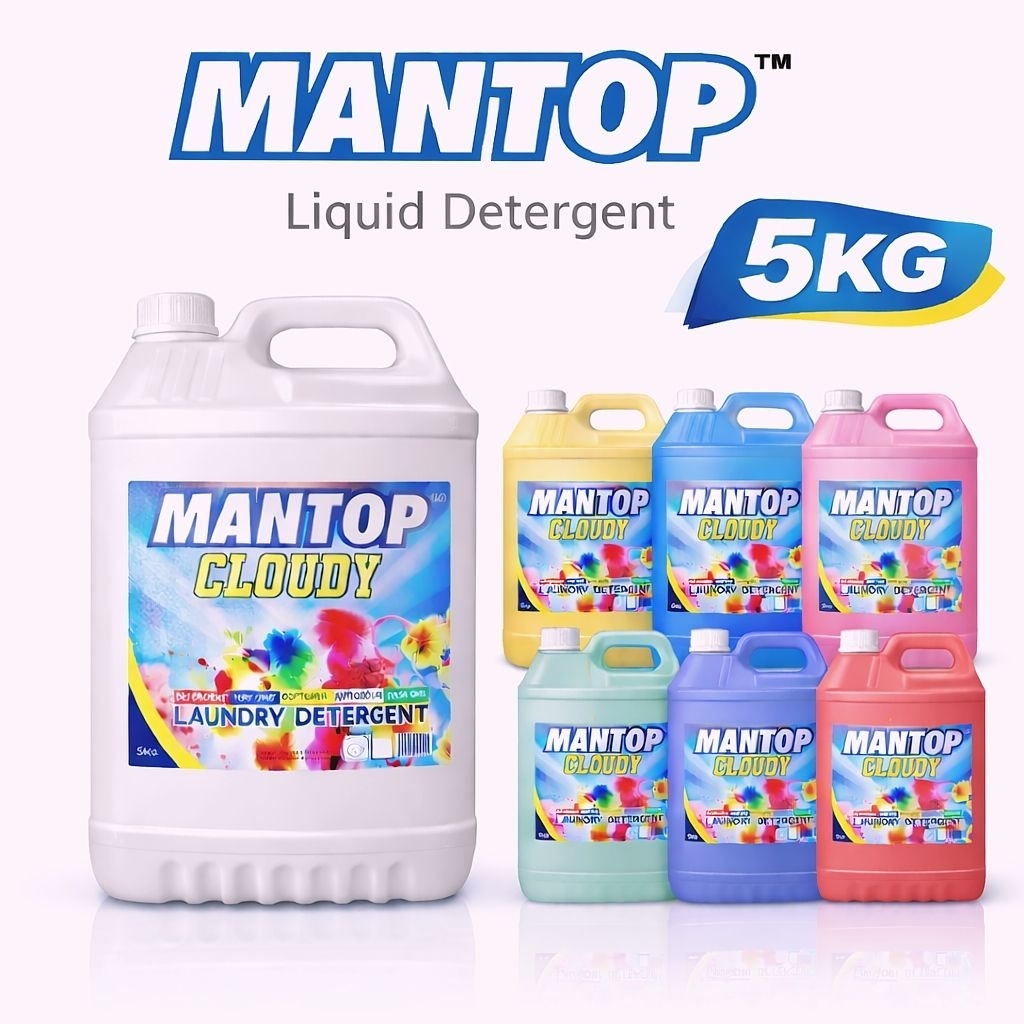 sabun basuh baju MANTOP Cloudy Laundry Liquid Detergent sabun dobi (5kg ...