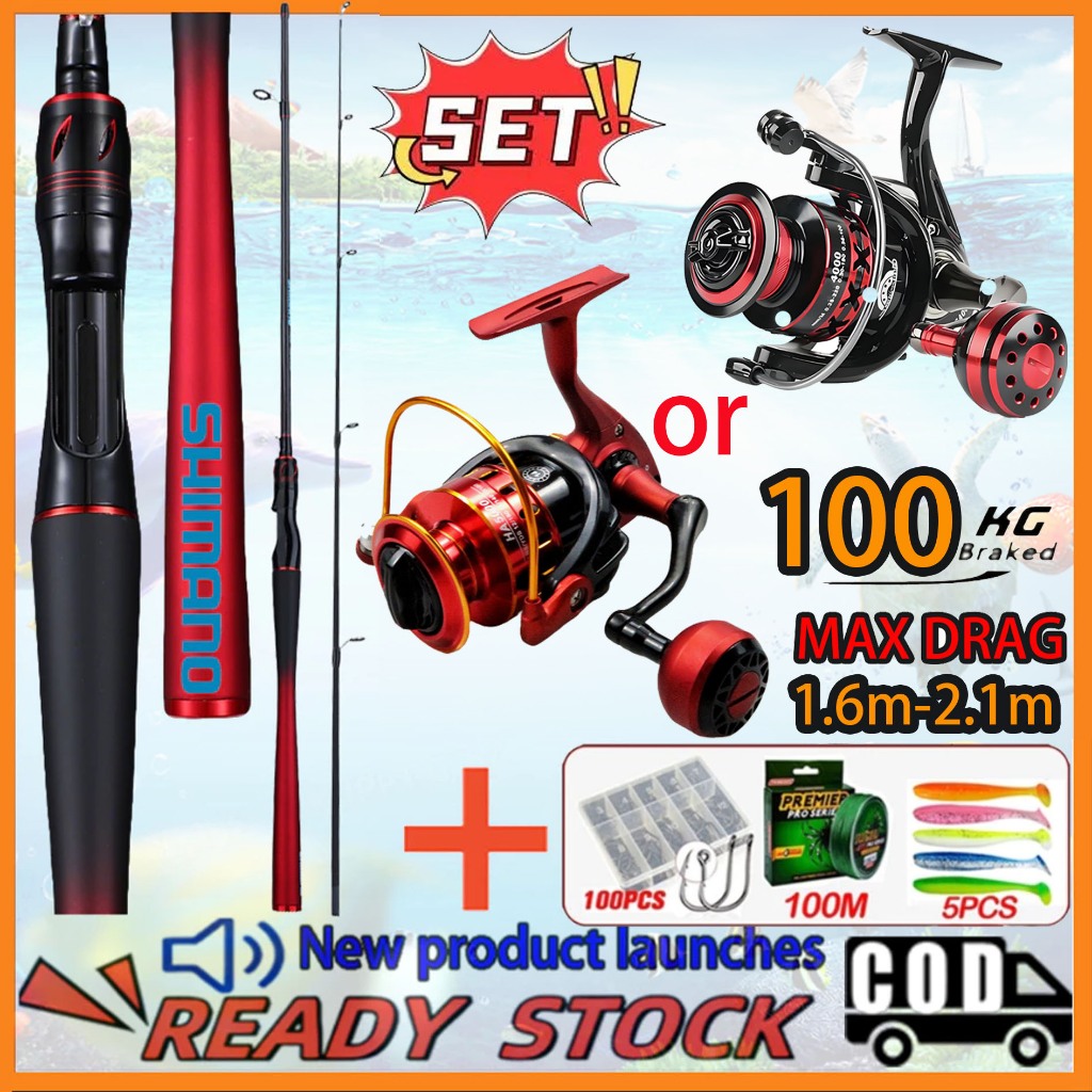 New Fishing Rod Set Combo Barang Mancing Set Joran Pancing 1.65m-2.1m ...