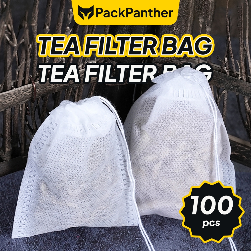 100pcs Uncang Teh Kosong Beg Penapis Tea Bag Filter Drawstring Non ...