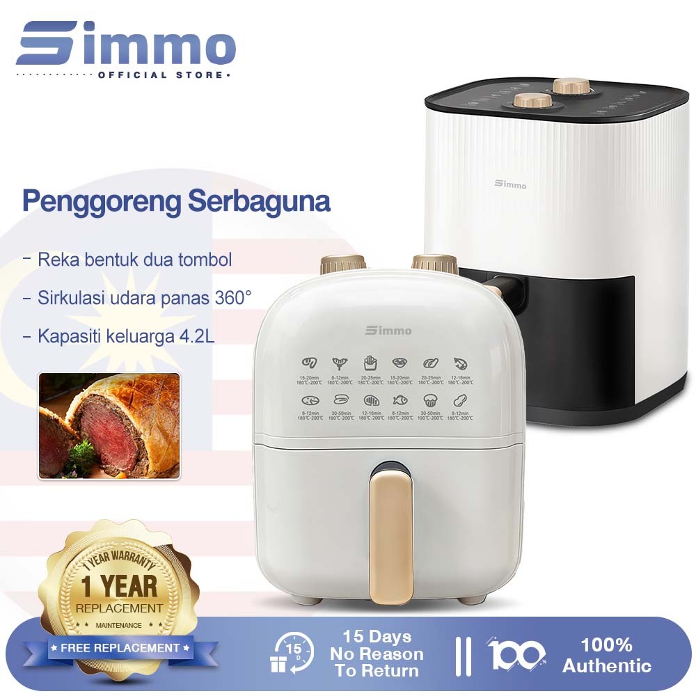 SIMMO Air Fryer Electric Fryer Small Oven 4.2L Healthy Cooker Multi ...