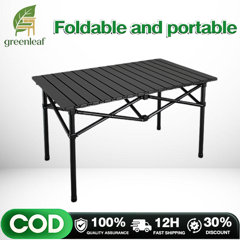 𝐆𝐫𝐞𝐞𝐧 𝐋𝐞𝐚𝐟 Foldable camping Table meja lipat Outdoor Meja Camping Table ...