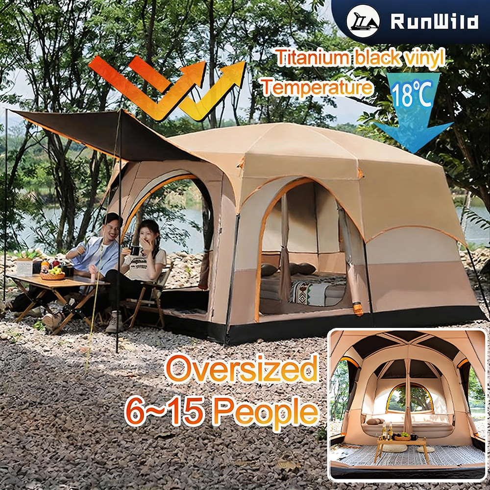 Camel Large Khemah Unta Camping Tent Besar 6-15 Person Family Tent ...