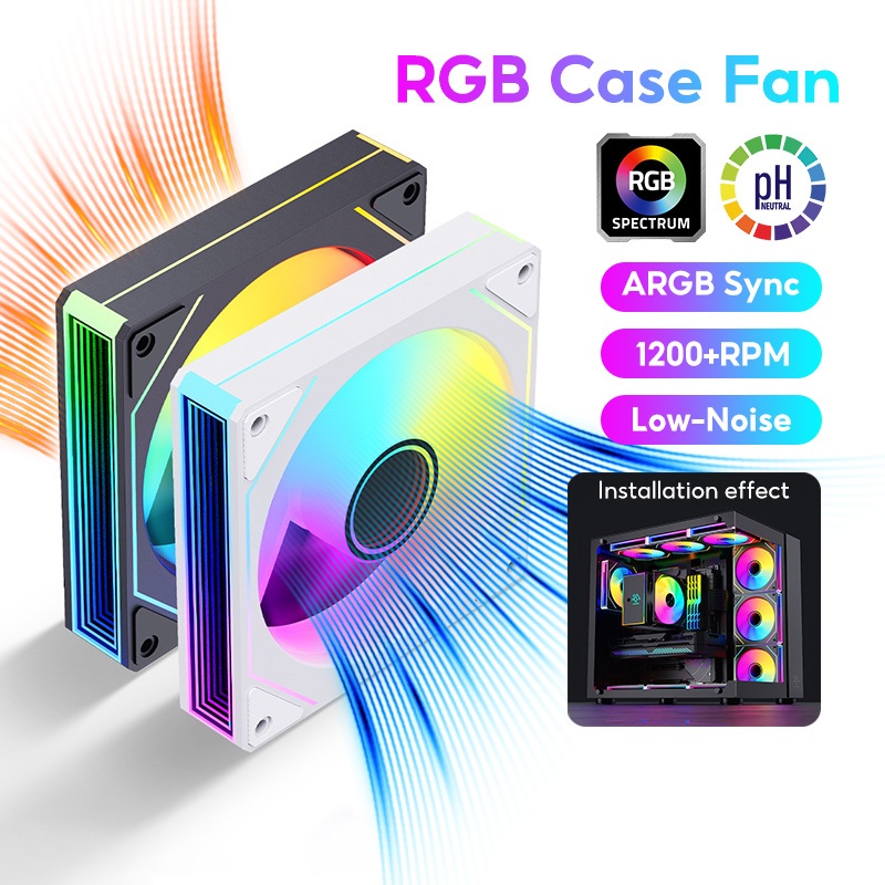 PC Fan Desktop Cooling Computer Case 120MM Infinity Mirror Design ...
