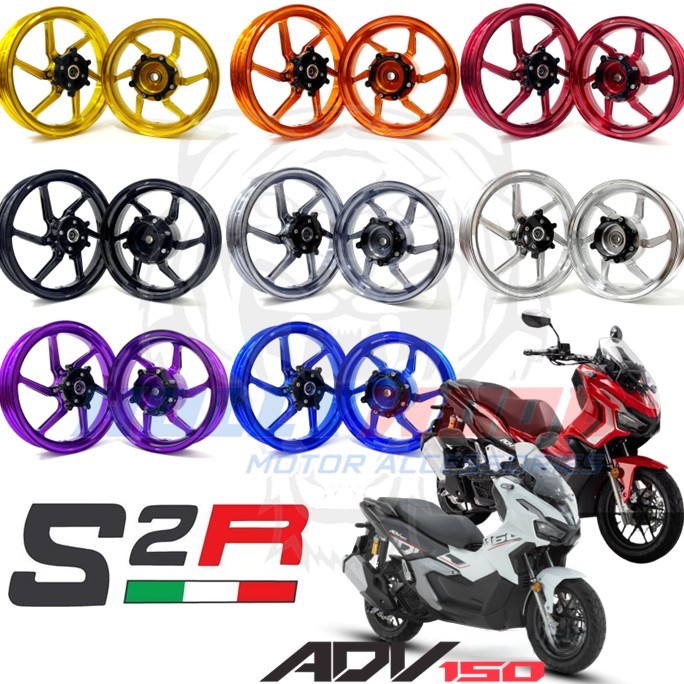 SPORT RIM ADV150 FULL ALLOY CNC FORGED CAST WHEEL DEPAN 2.50x14 ...