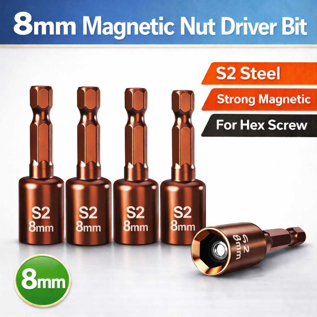 8mm Magnetic Nut Driver Socket | Mata Socket Skru Hex | For Hex Self ...