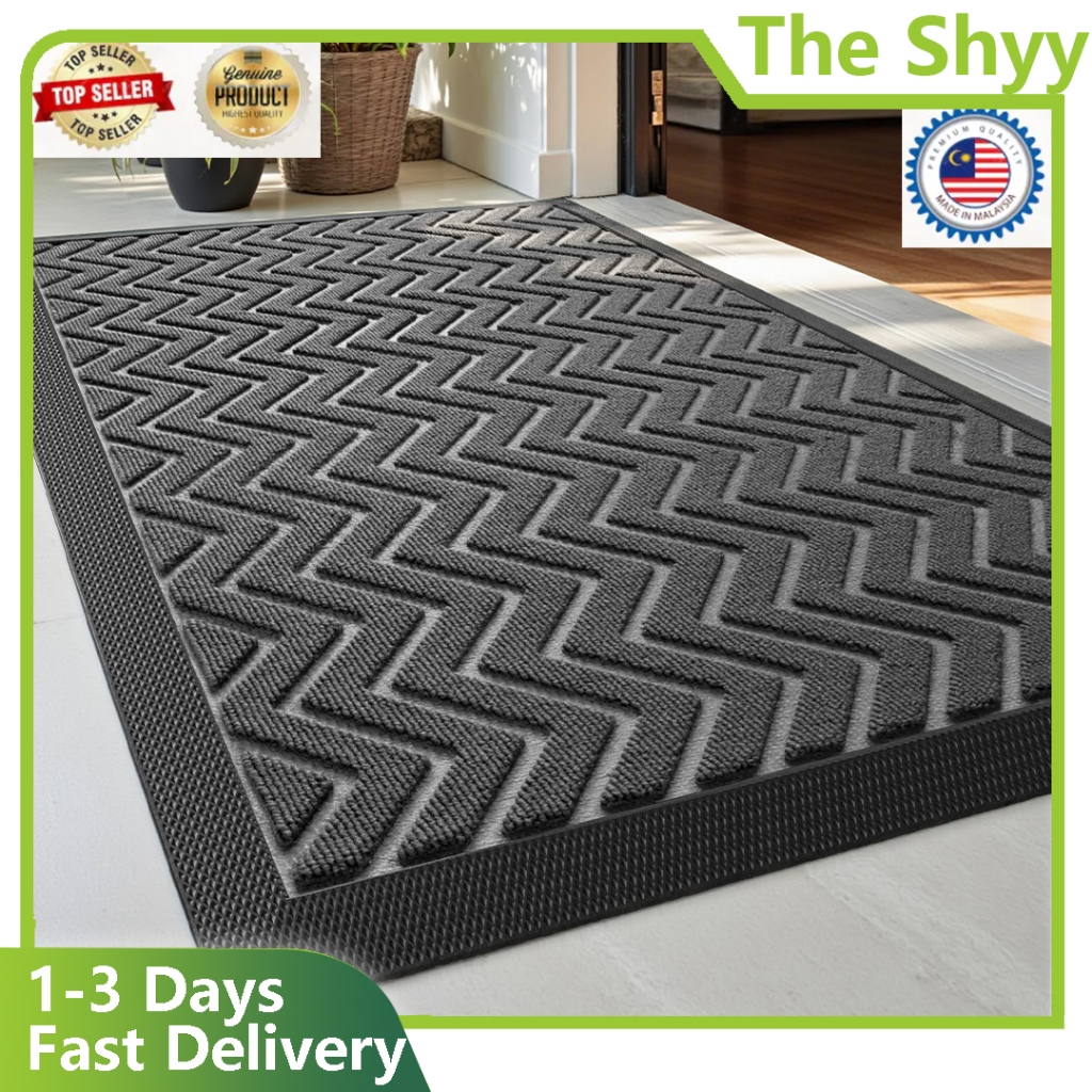 【Malaysia available】Heavy Duty Anti-Slip Door Mat | Waterproof Chevron ...