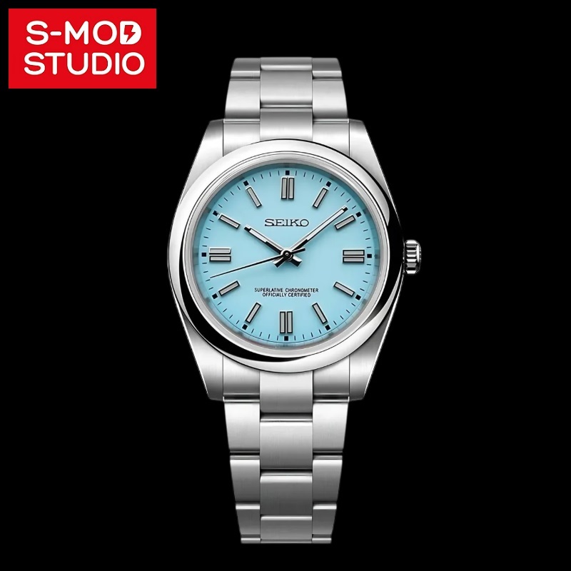 Seiko MOD Oyster Perpetual Explorer Automatic 39mm NH35 Tiffany Blue ...