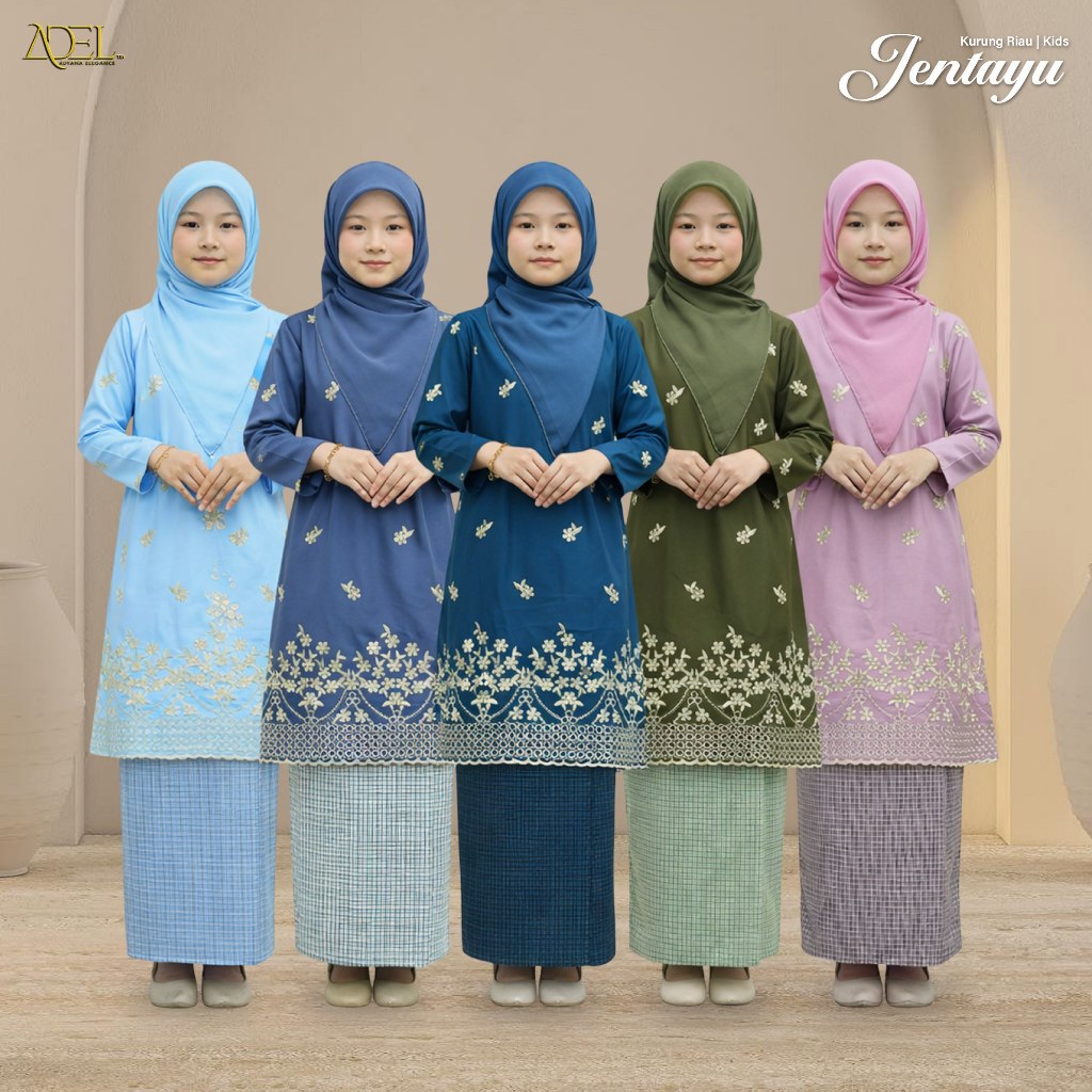 RAYA 2026 | ADEL Baju Kurung Jentayu TR Cotton Moden Set Kids Sedondon ...