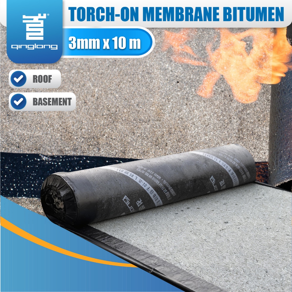 QL Torch-On Membrane Bitumen 3mm x 10m Waterproofing Roof Leak Basement ...