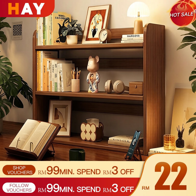 Book Rack Rak Buku Murah Desk Organizer Storage Rack Bookshelf Desktop ...