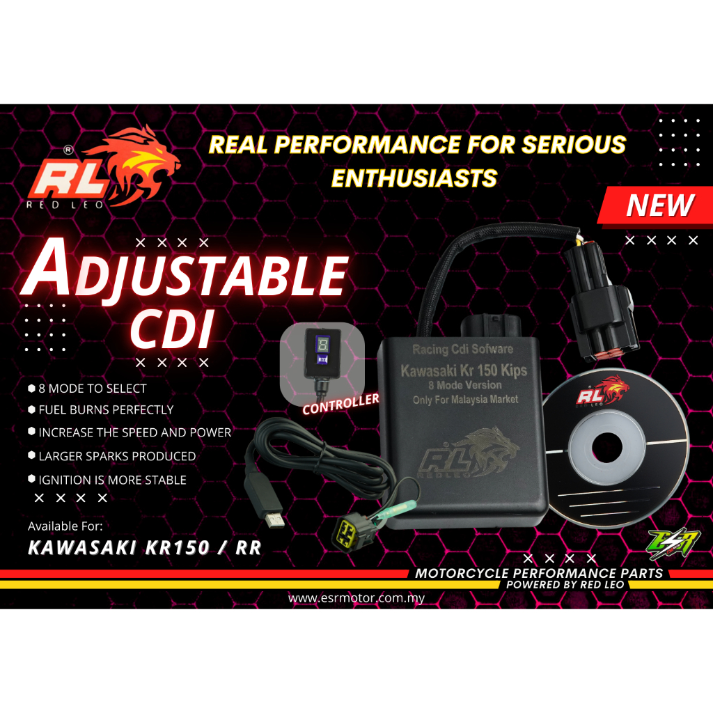 RED LEO LC 135 WAVE 125 EX5 125 zr RXZ DAN RR150 8 MODE ADJUSTABLE CDI ...