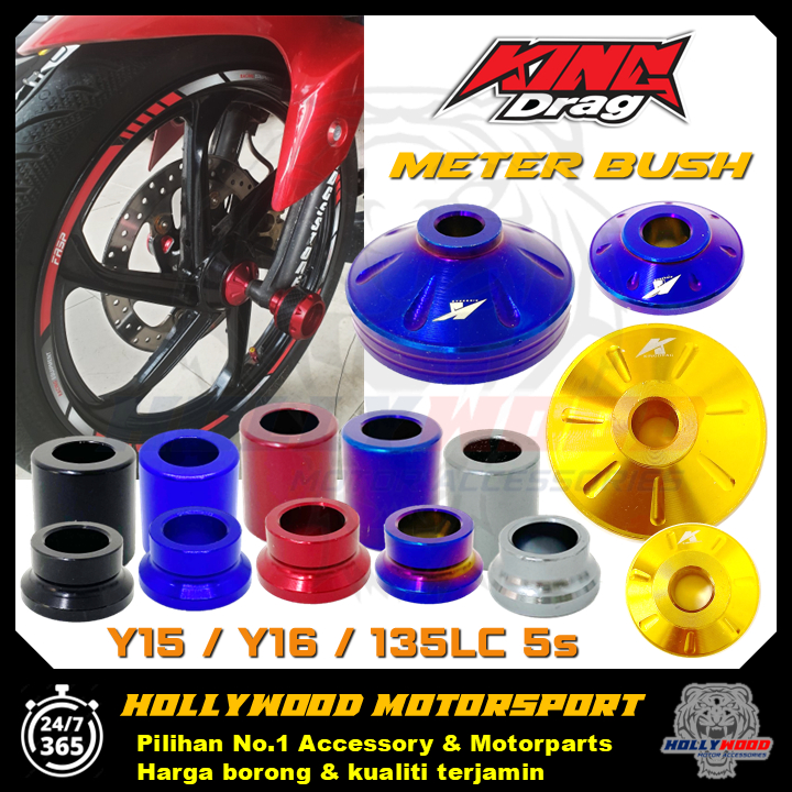 YAMAHA Y15 Y16 LC135-5S METER BUSH TITANIUM RIM BUSH SET DEPAN BELAKANG ...