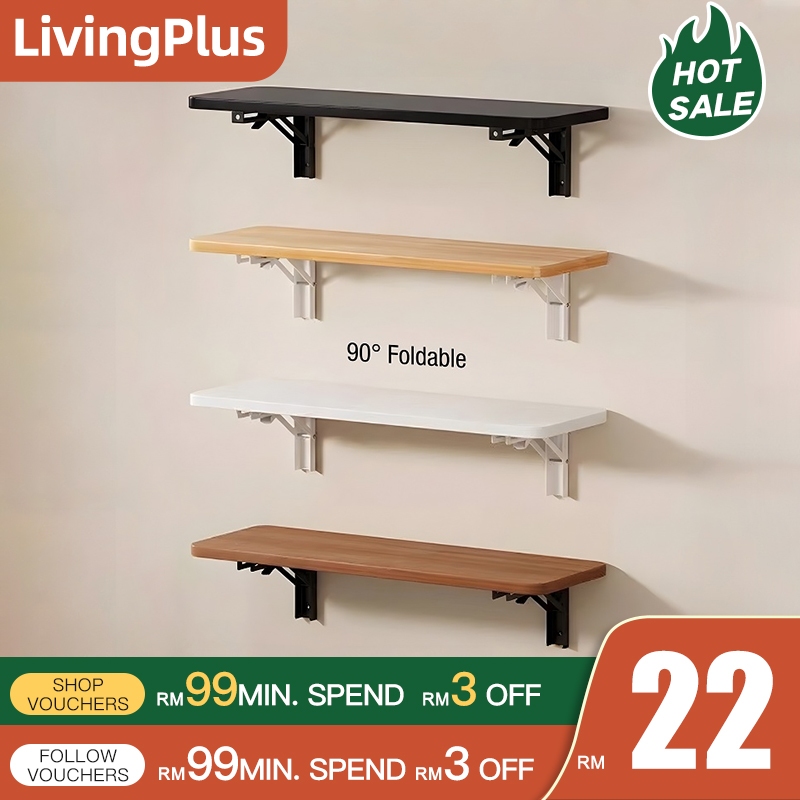 Foldable Wall Rack Wall Mounted Shelf Floating Storage Rack Wall Table ...