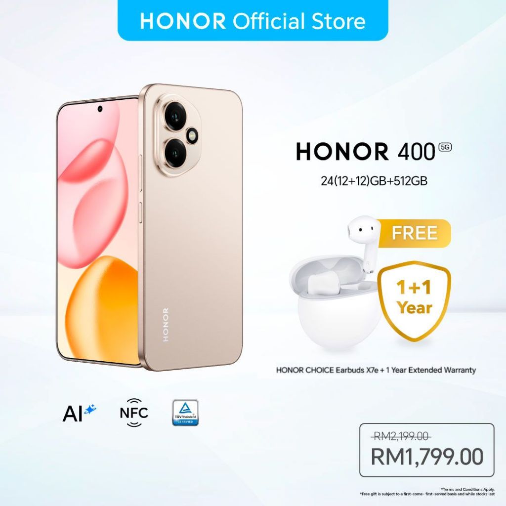 HONOR 400 5G 24(12+12)GB+512GB Smartphone Next-Gen AI Imaging | Flagship-level Features | AI Image to Video