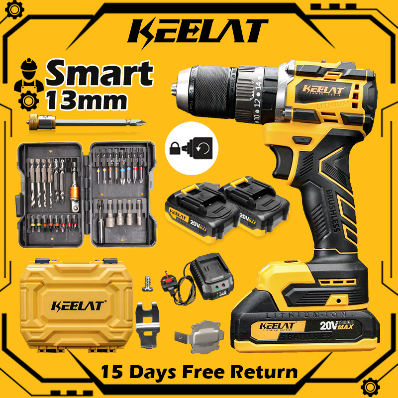 KEELAT KCD012 Heavy Duty Smart Drill 20V Cordless Electric Drill ...