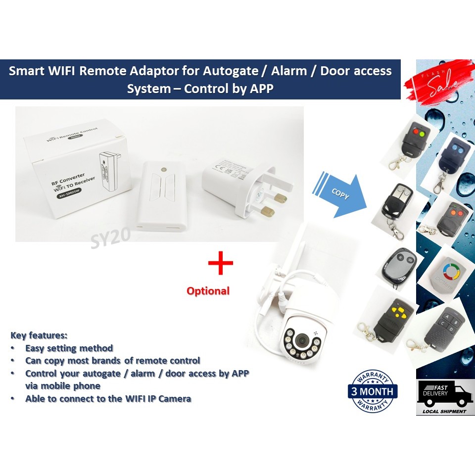 WIFI Remote Adaptor - Suitable for Most Remote Controls for Autogate ...