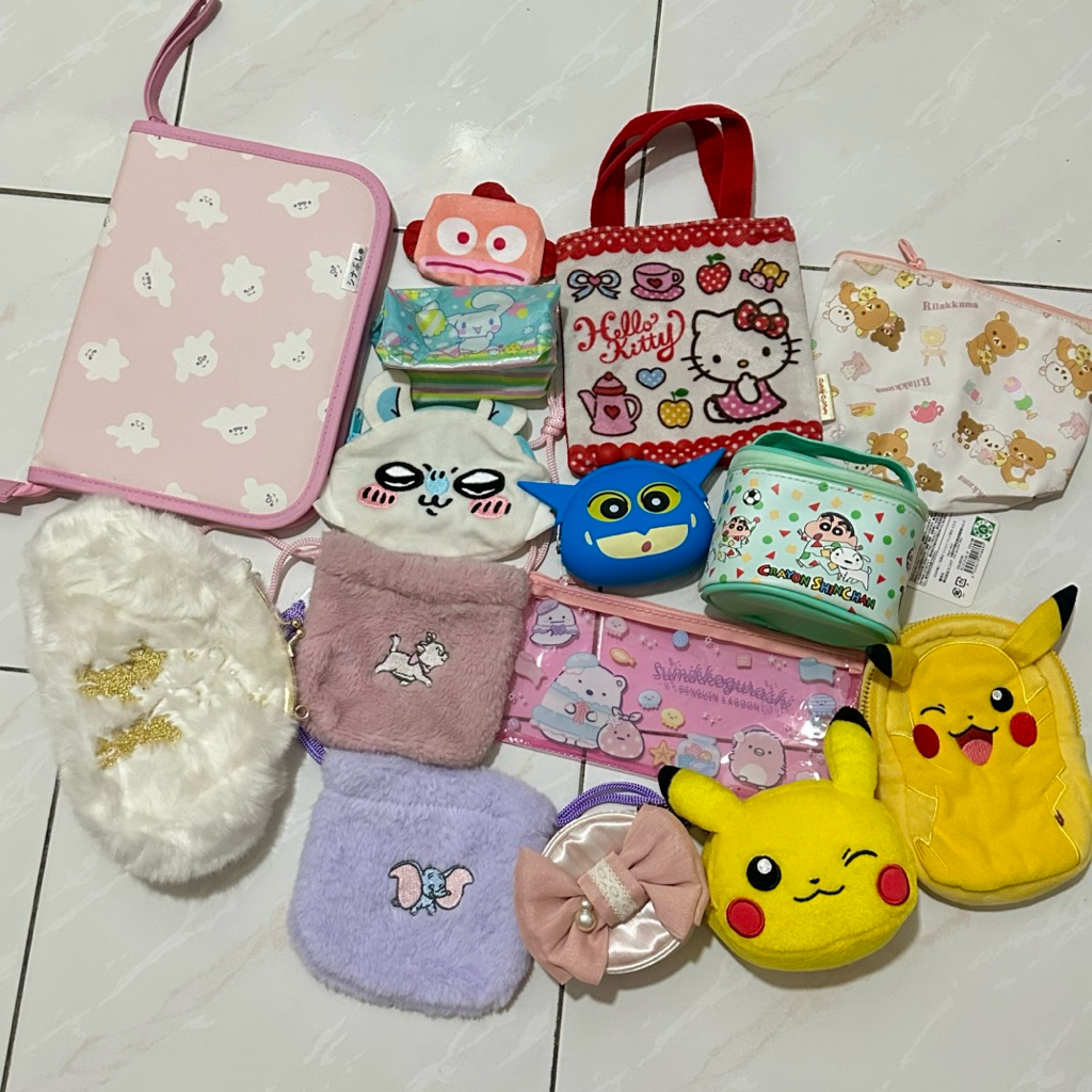 Sanrio Chiikawa Disney Dumbo Pokémon Hangodon Hello Kitty Small Pouch ...