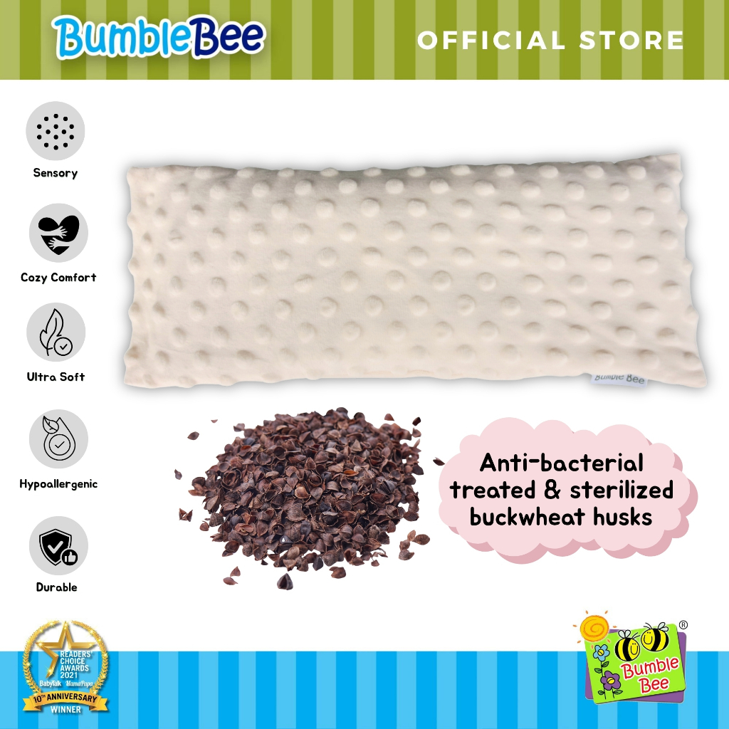 Bumble Bee Organic Buckwheat Pacifying Pillow with Removable Case ...